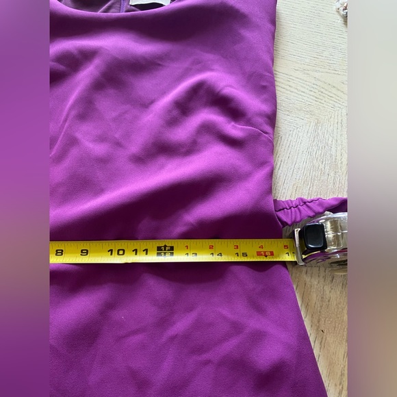 Sublini NWT  Women's Shoulder Pad Tank Dress Sleeveless/ Purple Size M . - Picture 5 of 13